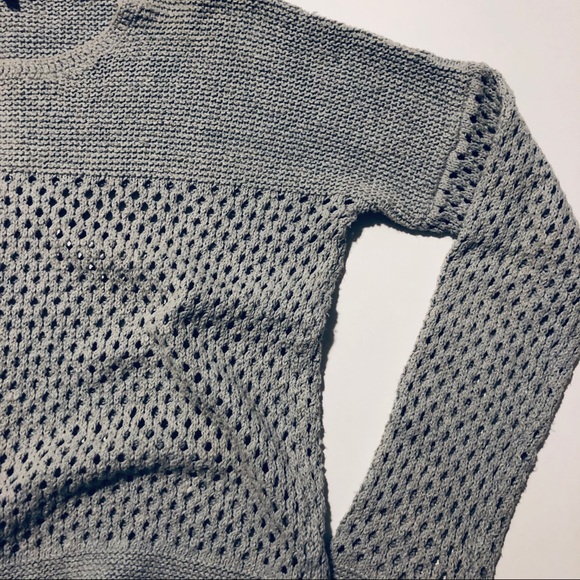 Theory Perforated Crewneck Sweater Size Med EUC - Picture 3 of 7